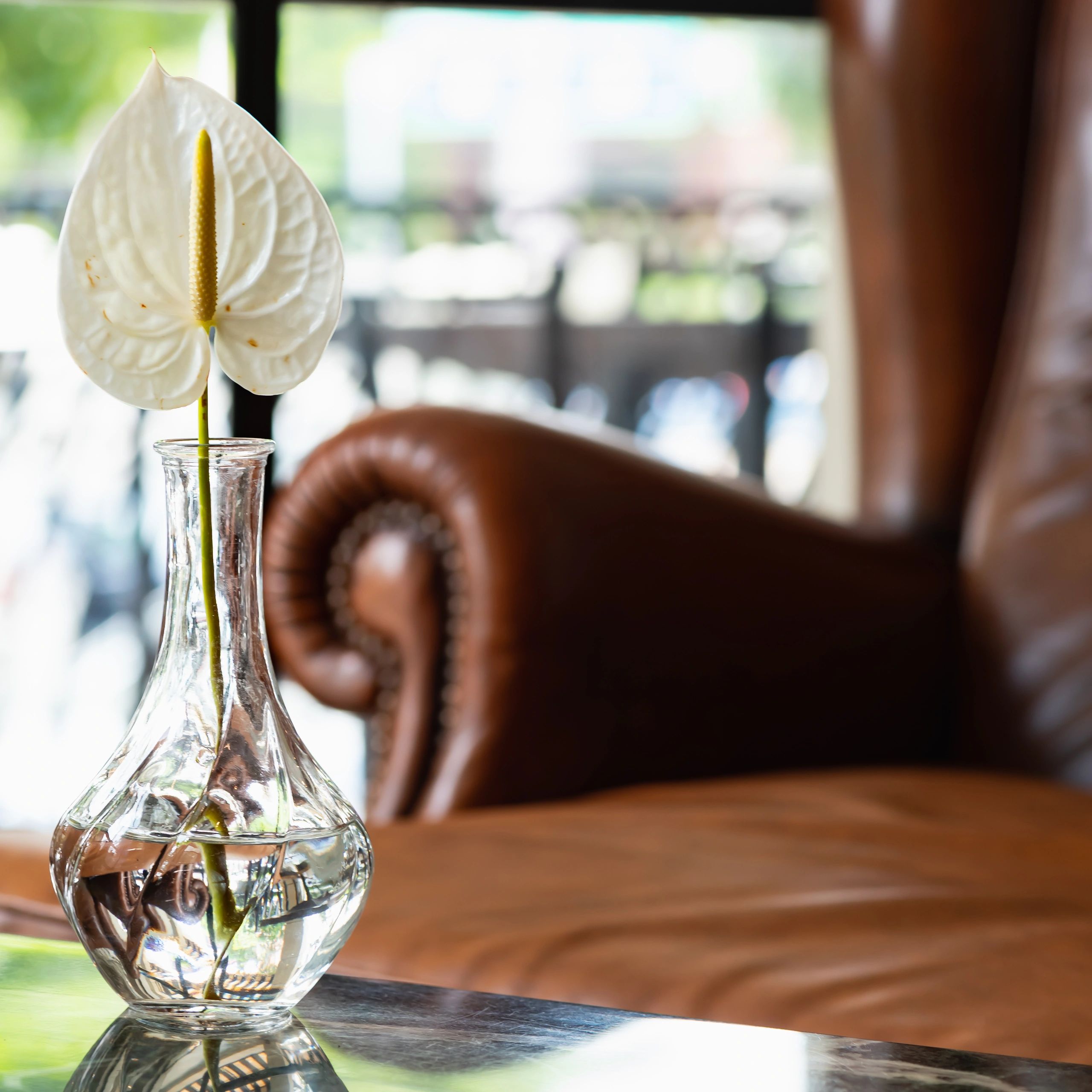 Decor detail in a refined lounge setting